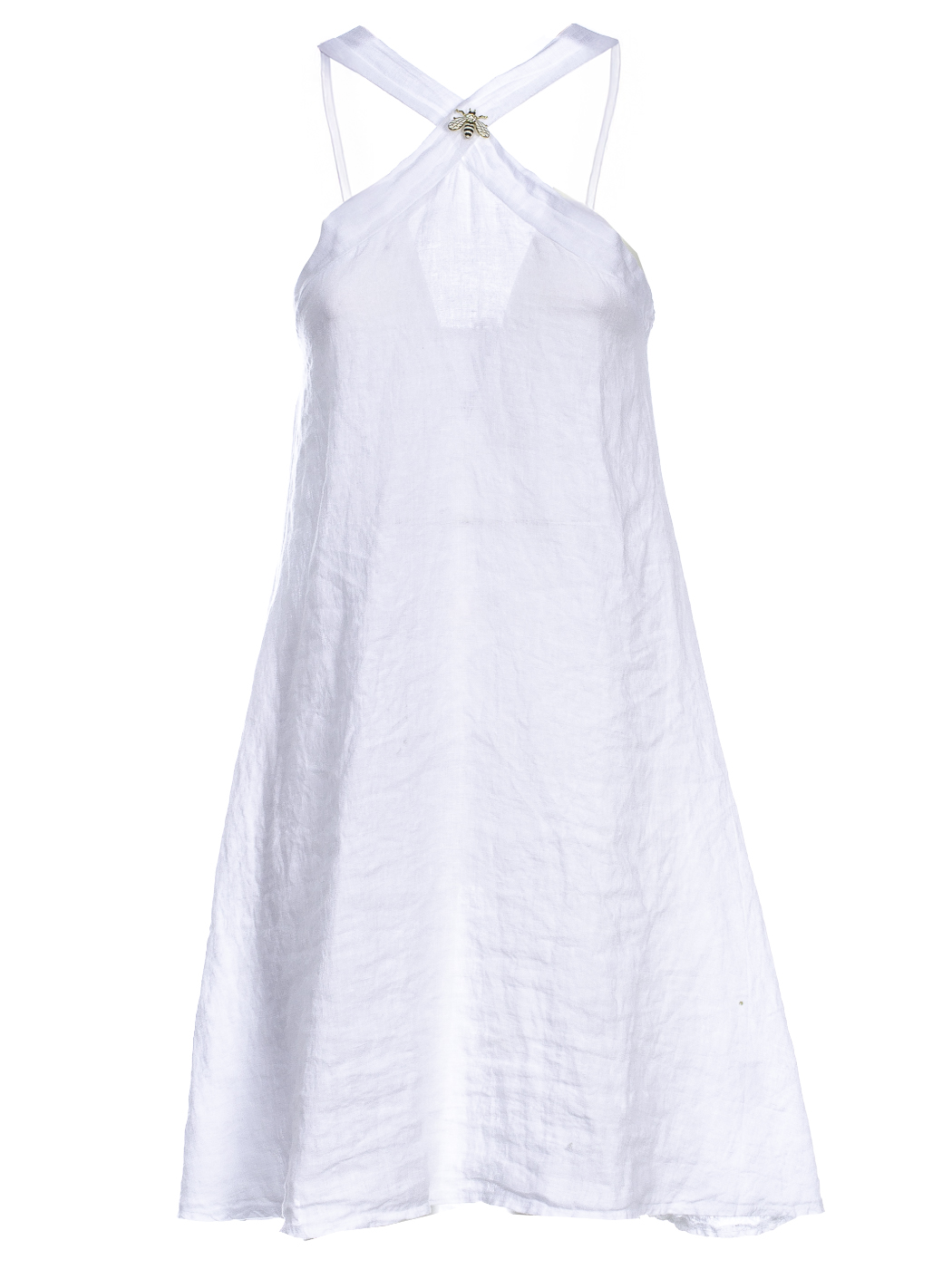 ABITO CORTO DETTAGLIO COLLO, 3TG  - WHITE